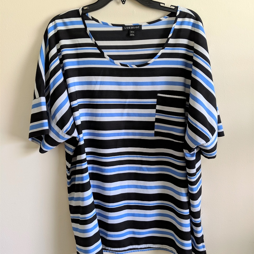 Lane Bryant Striped Career Top